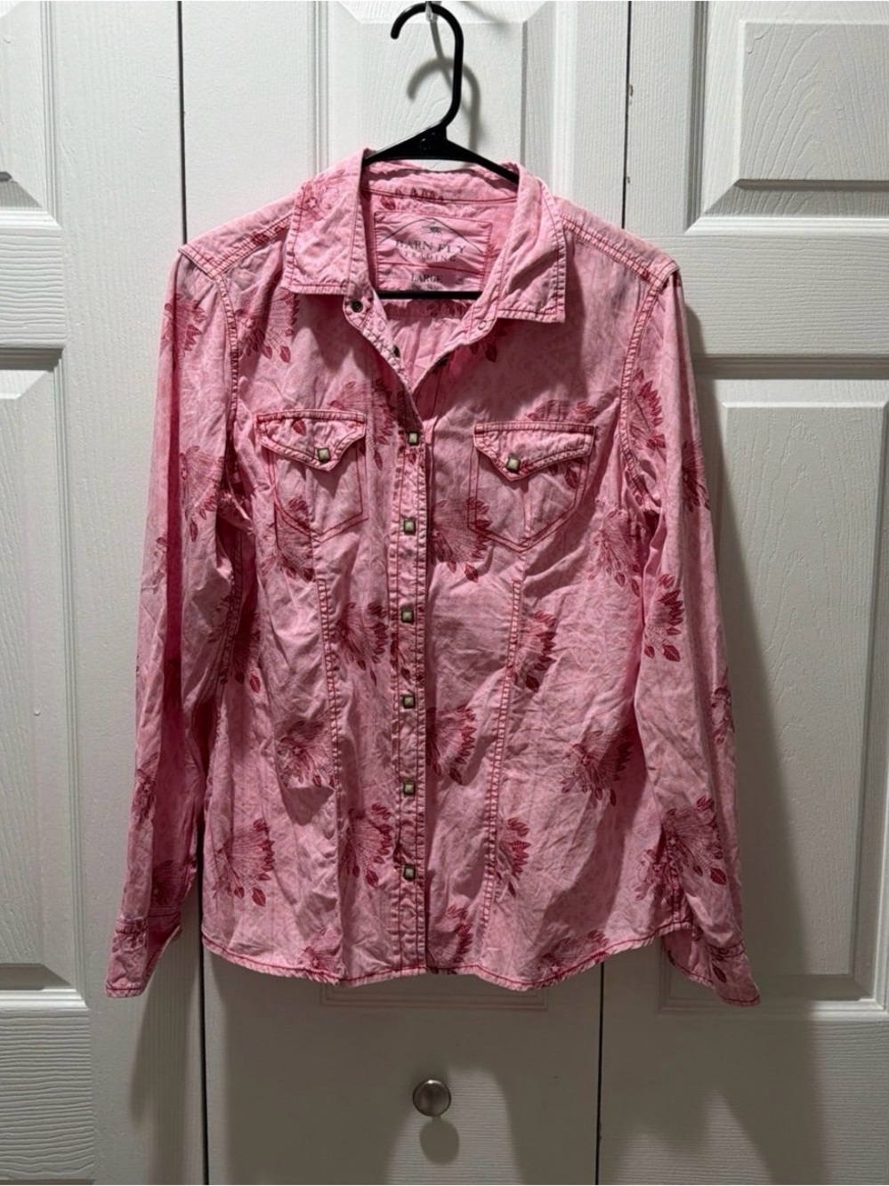 Barn Fly Trading Design Chief Headdress Size Large Pink Fitted Long Sleeve